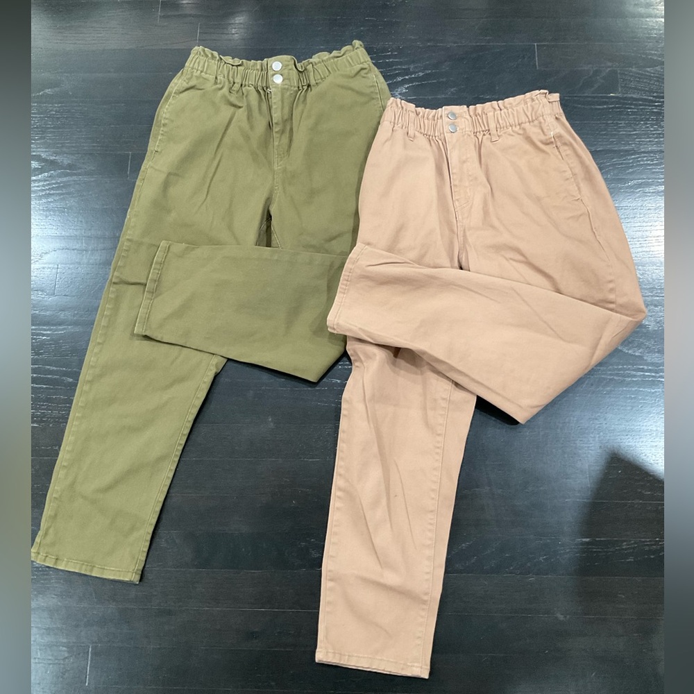 TWO PAIRS ACTIVE USA ELASTIC WAISTBAND PANTS‎